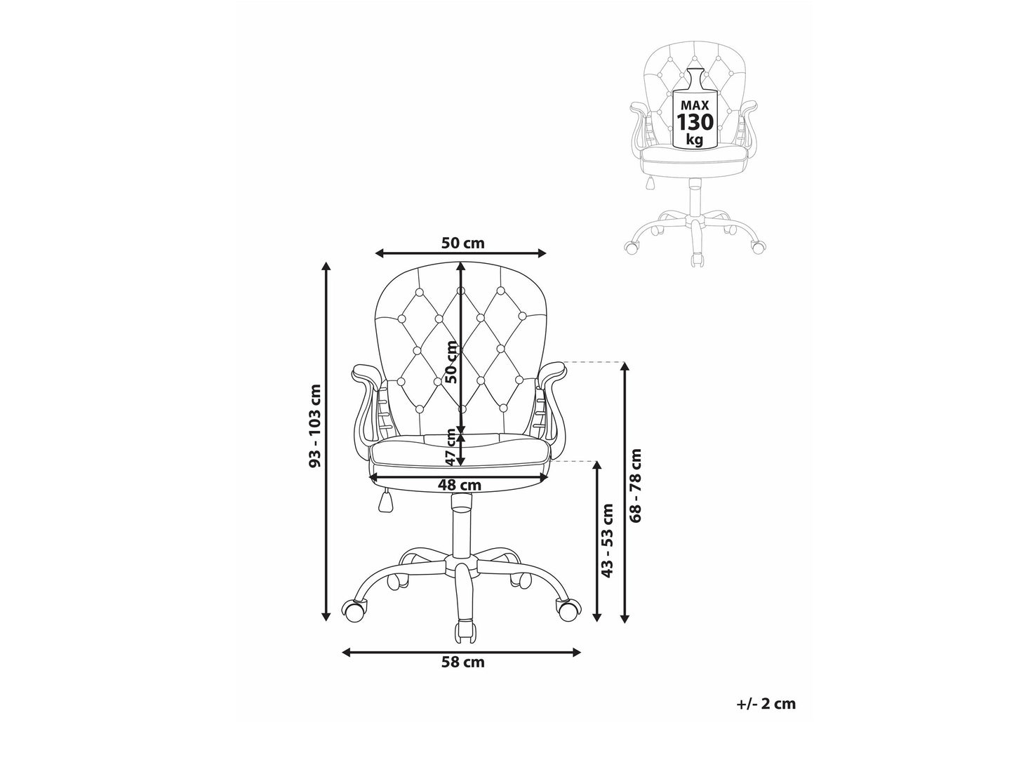 Biuro kėdė Swivel Velvetas Office Kėdė PRINCESS 2 Šviesi Mėlyna 609075 (Šviesi mėlyna)