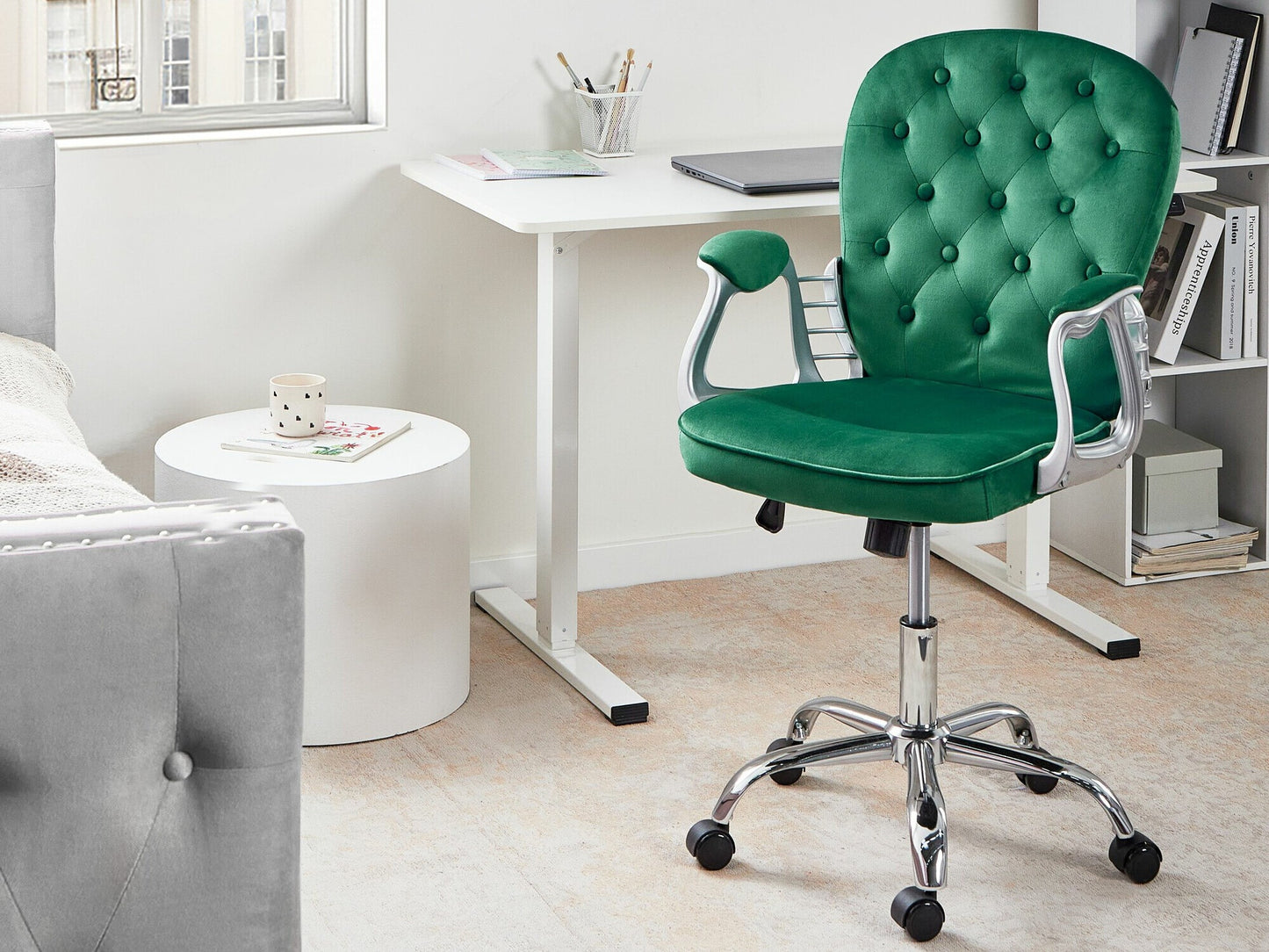 Biuro kėdė Swivel Velvetas Office Kėdė PRINCESS 2 Žalia 609055 (Žalia)