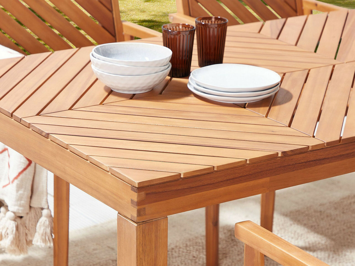 Stalas Garden Dining Stalas BARATTI 90 cm 180 cm Akacija Medis Ruda 399923