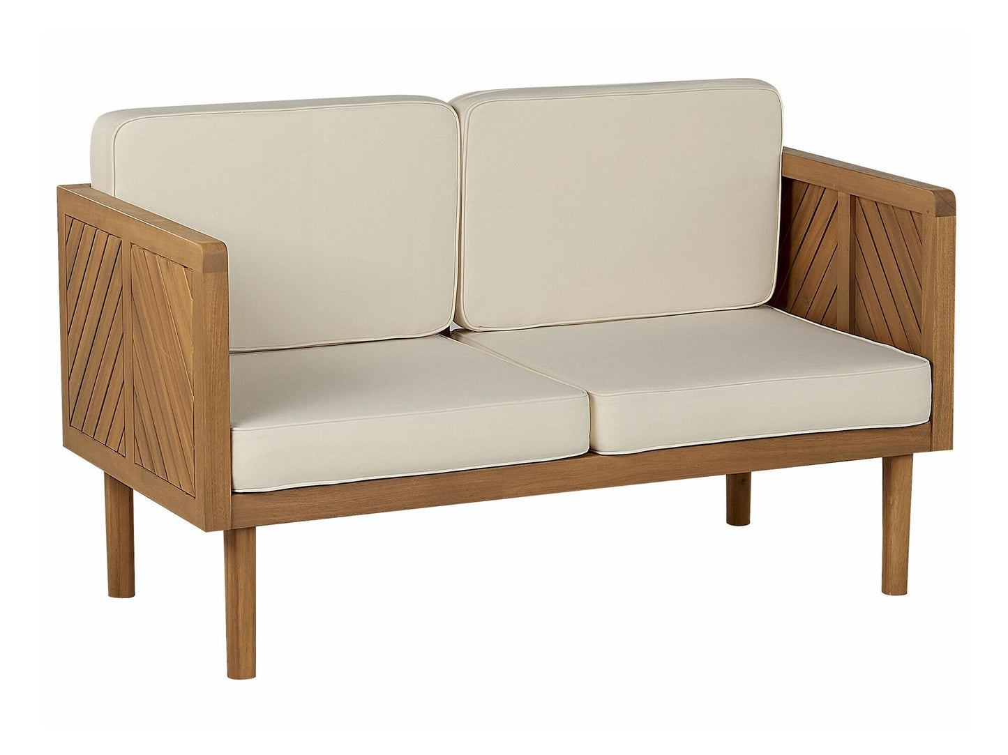 Lauko sofa 2 Seater Akacija Medis Garden Sofa Šviesi BARATTI 332304
