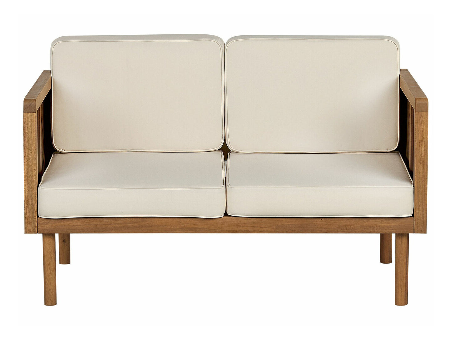 Lauko sofa 2 Seater Akacija Medis Garden Sofa Šviesi BARATTI 332304