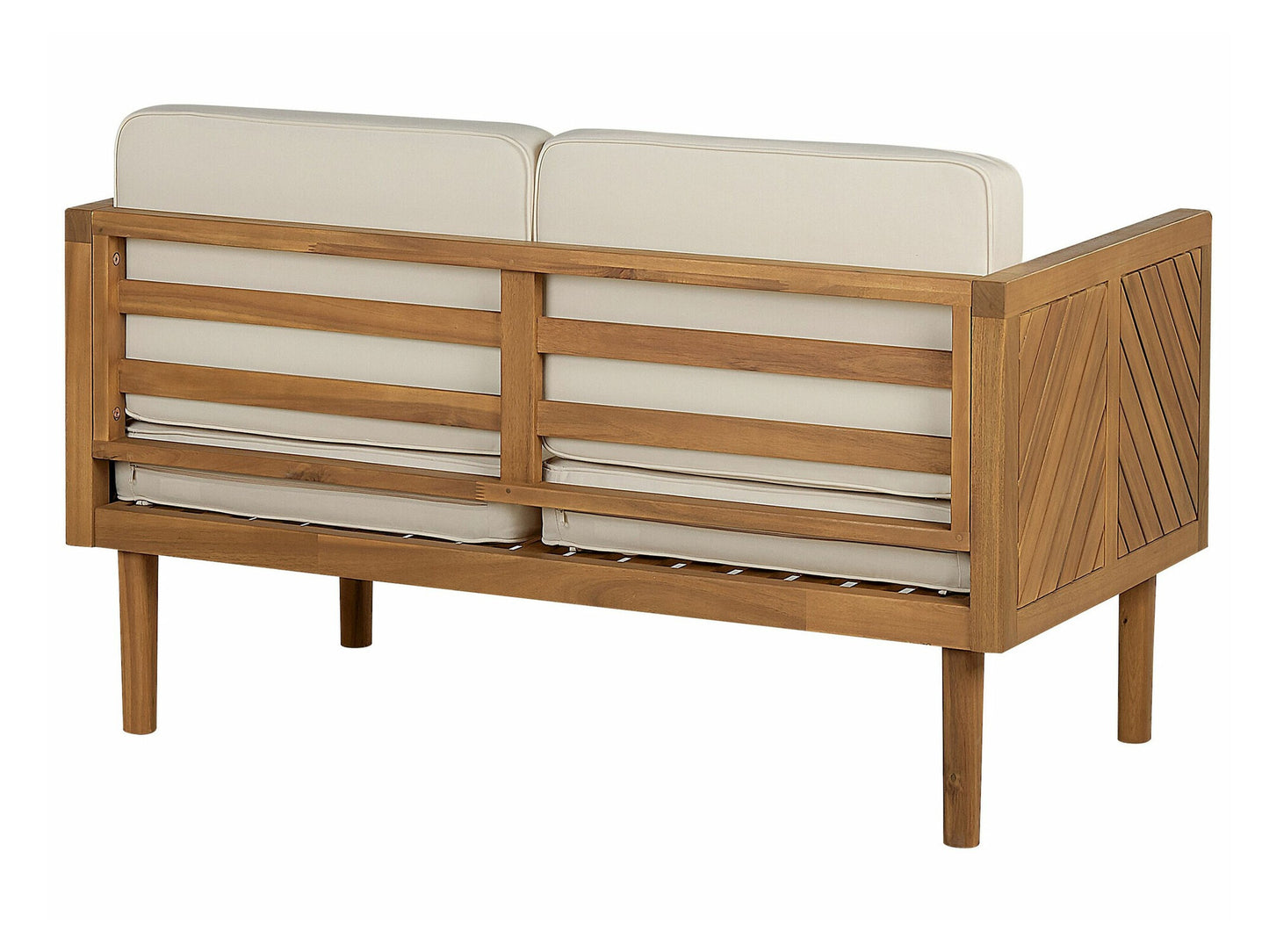 Lauko sofa 2 Seater Akacija Medis Garden Sofa Šviesi BARATTI 332304