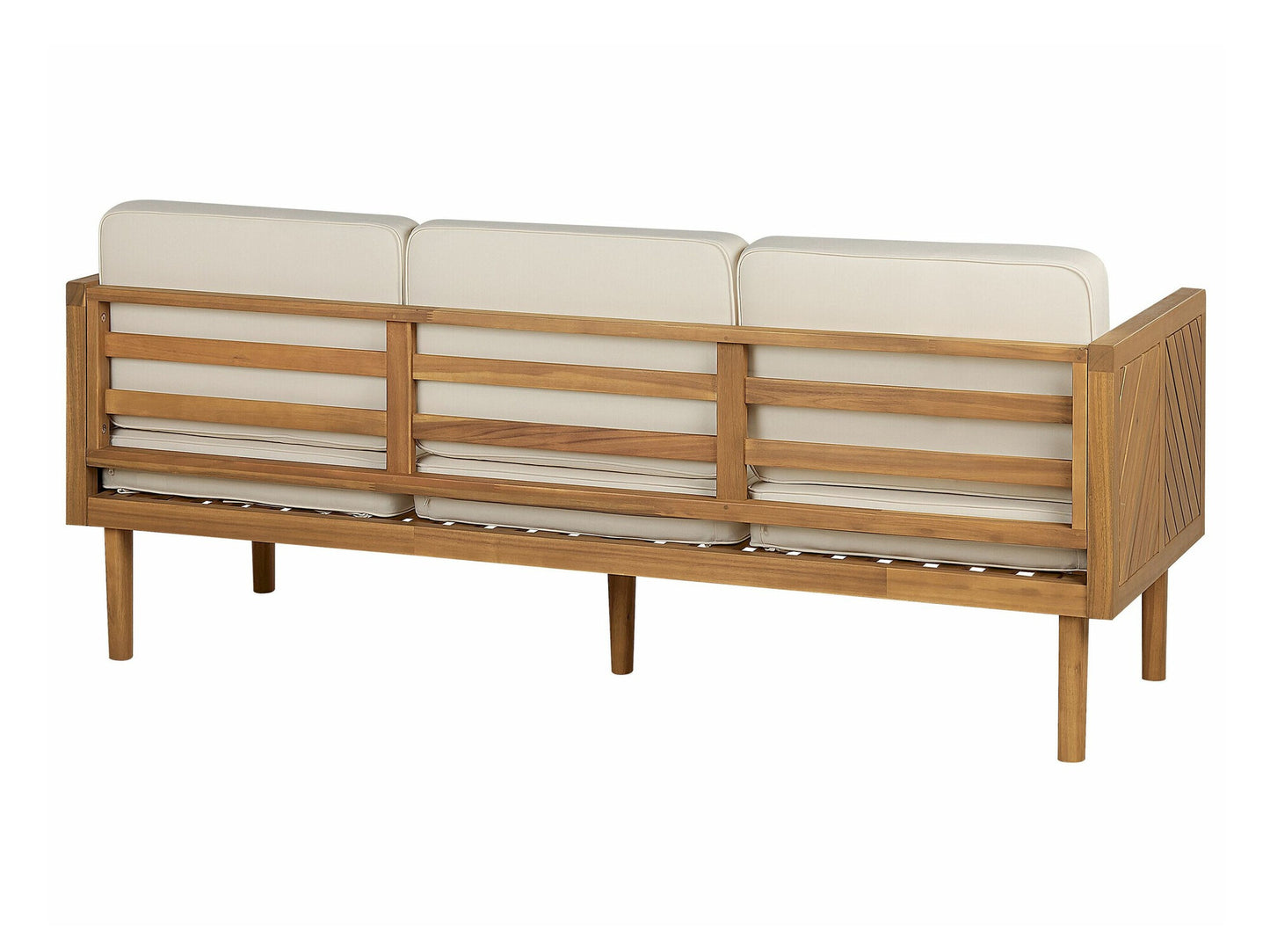 Lauko sofa 3 Seater Akacija Medis Garden Sofa Šviesi BARATTI 332324