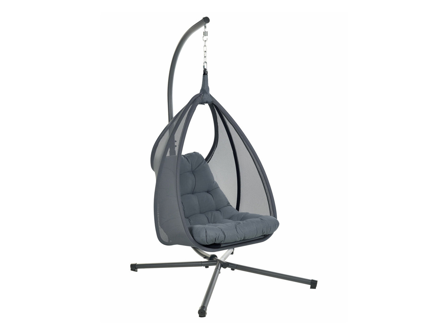 Supamas krėslas Hanging Kėdė with Stand AVEGNO Gobelenas Tamsi Pilka 590674 (Tamsi pilka)
