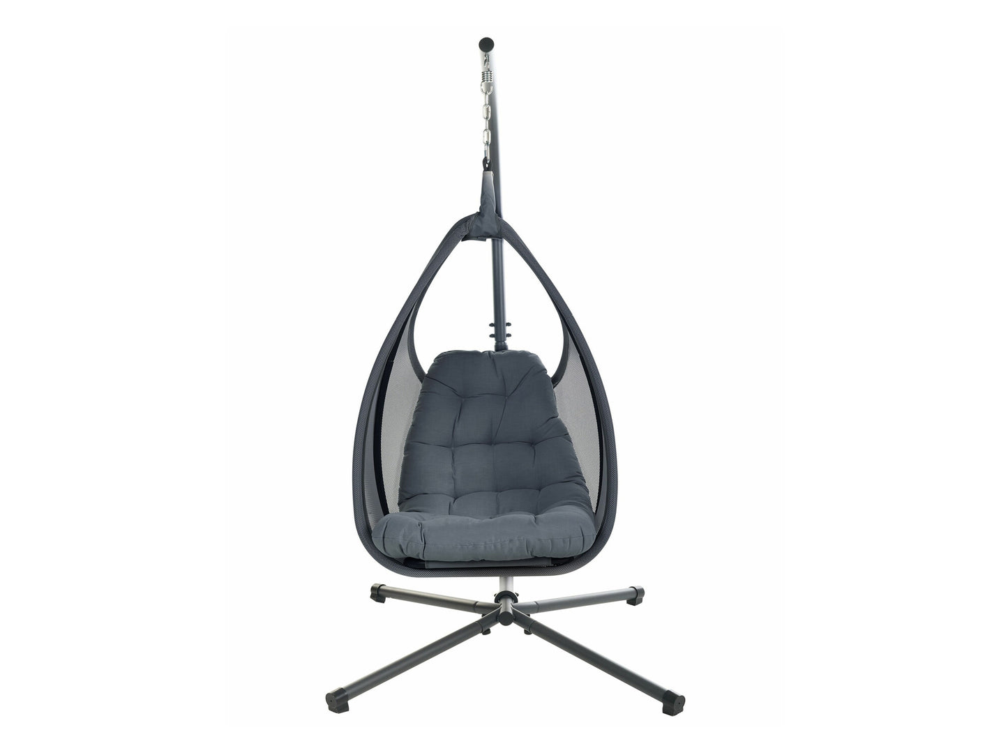 Supamas krėslas Hanging Kėdė with Stand AVEGNO Gobelenas Tamsi Pilka 590674 (Tamsi pilka)