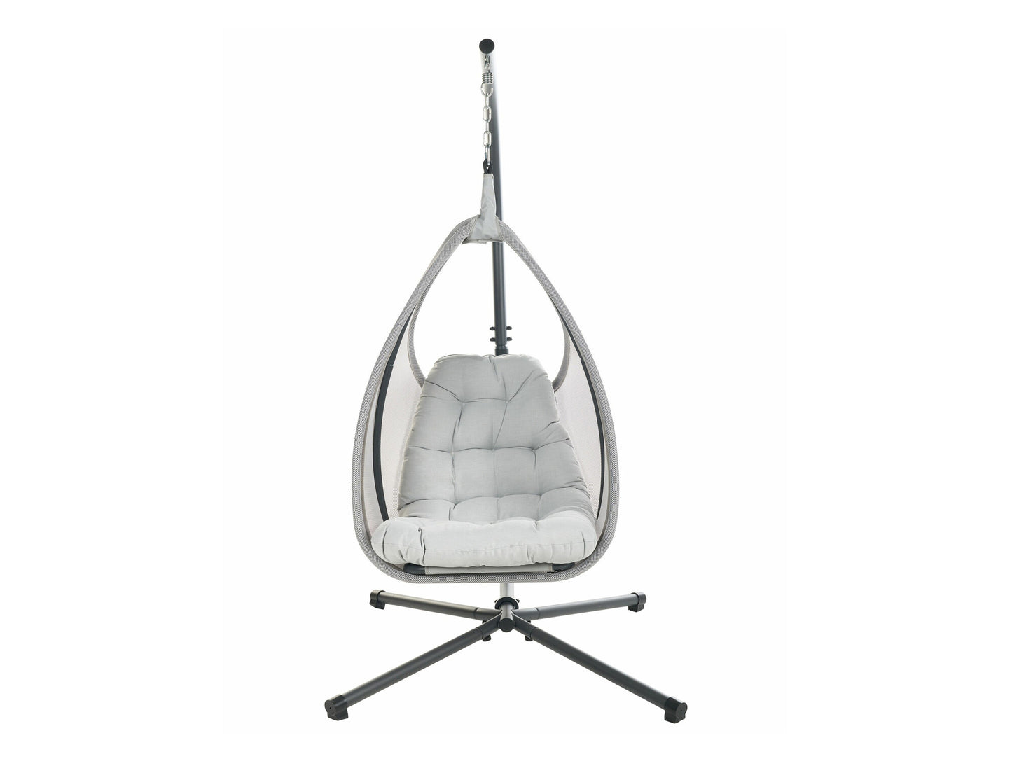 Supamas krėslas Hanging Kėdė with Stand AVEGNO Gobelenas Šviesi Pilka 590712 (Šviesi pilka)