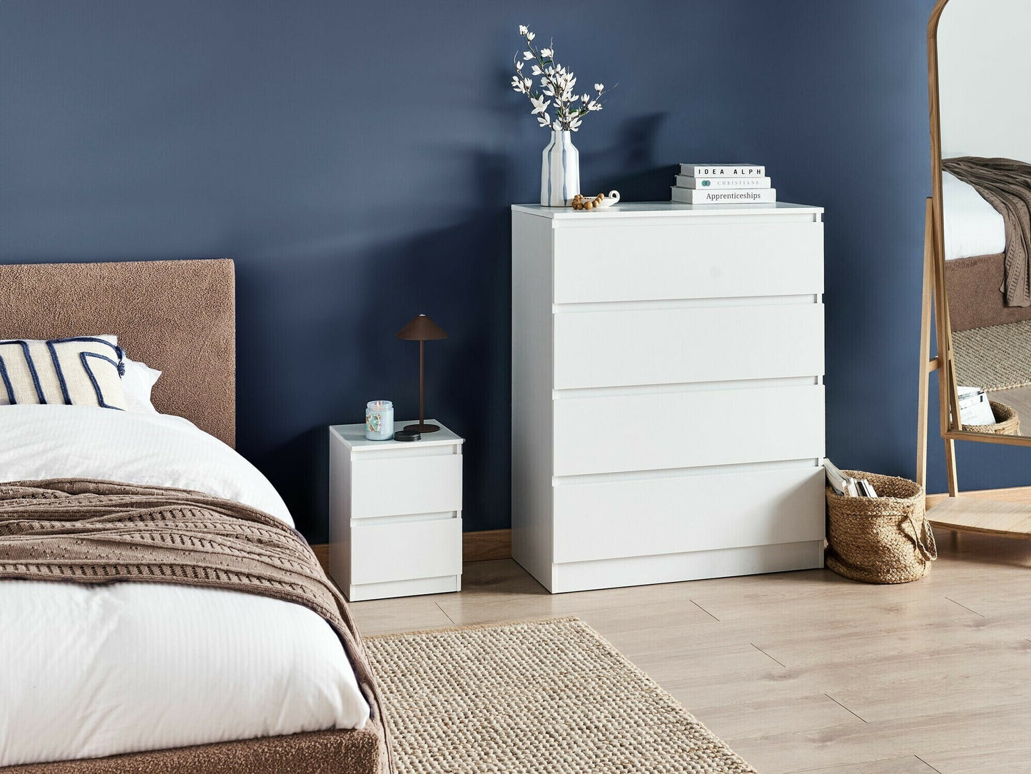 Naktinis staliukas 2 Stalčius Lovoside Stalas WINNIPEG Balta 610755