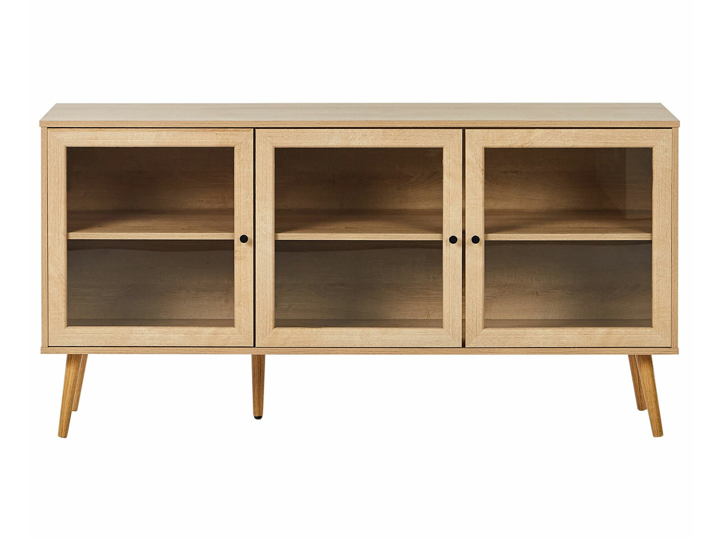 Spintelė Stiklas Display Spintelė ALBANY 150 cm Šviesi Ruda 594333