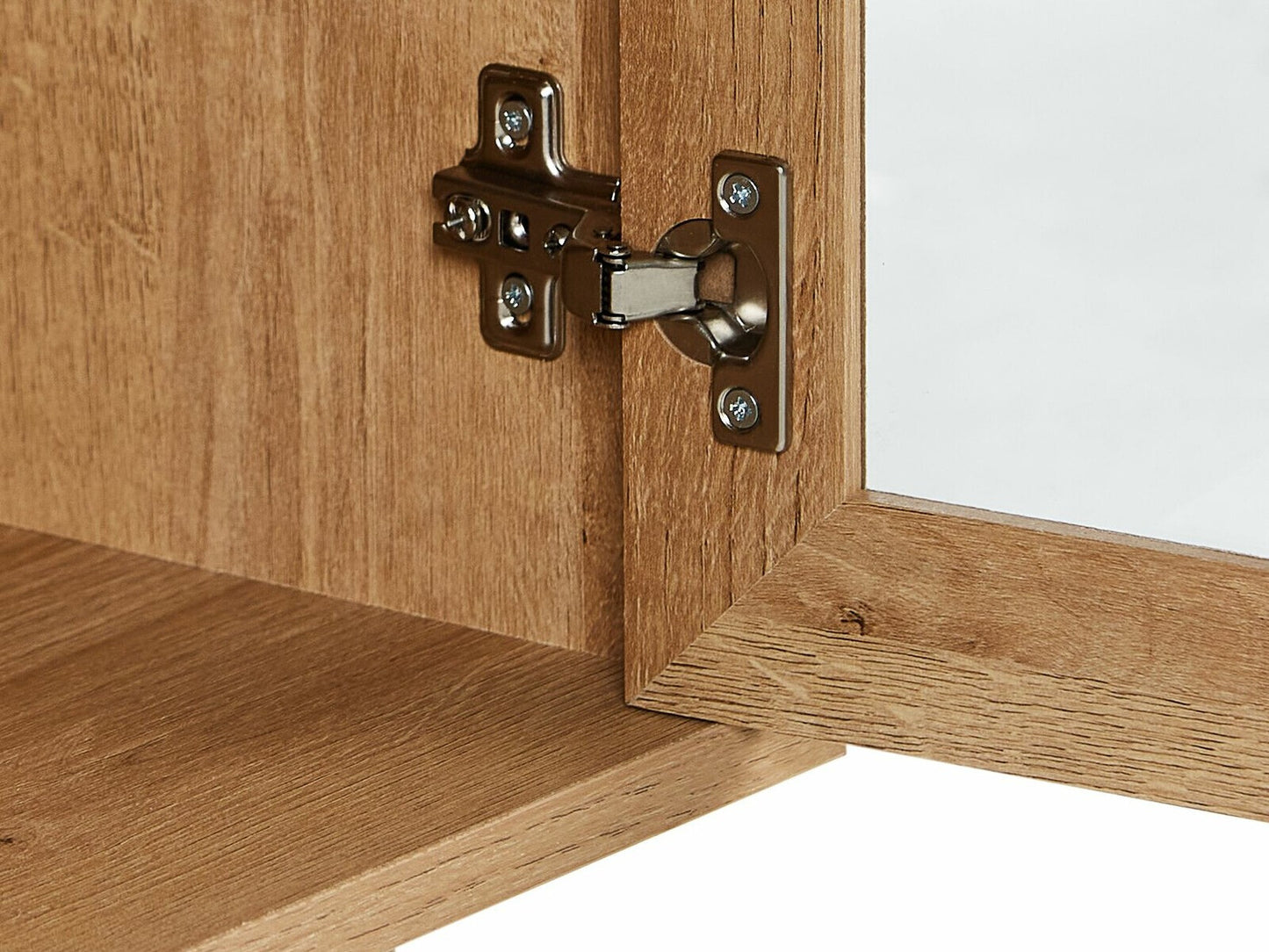 Spintelė Stiklas Display Spintelė ALBANY 150 cm Šviesi Ruda 594333