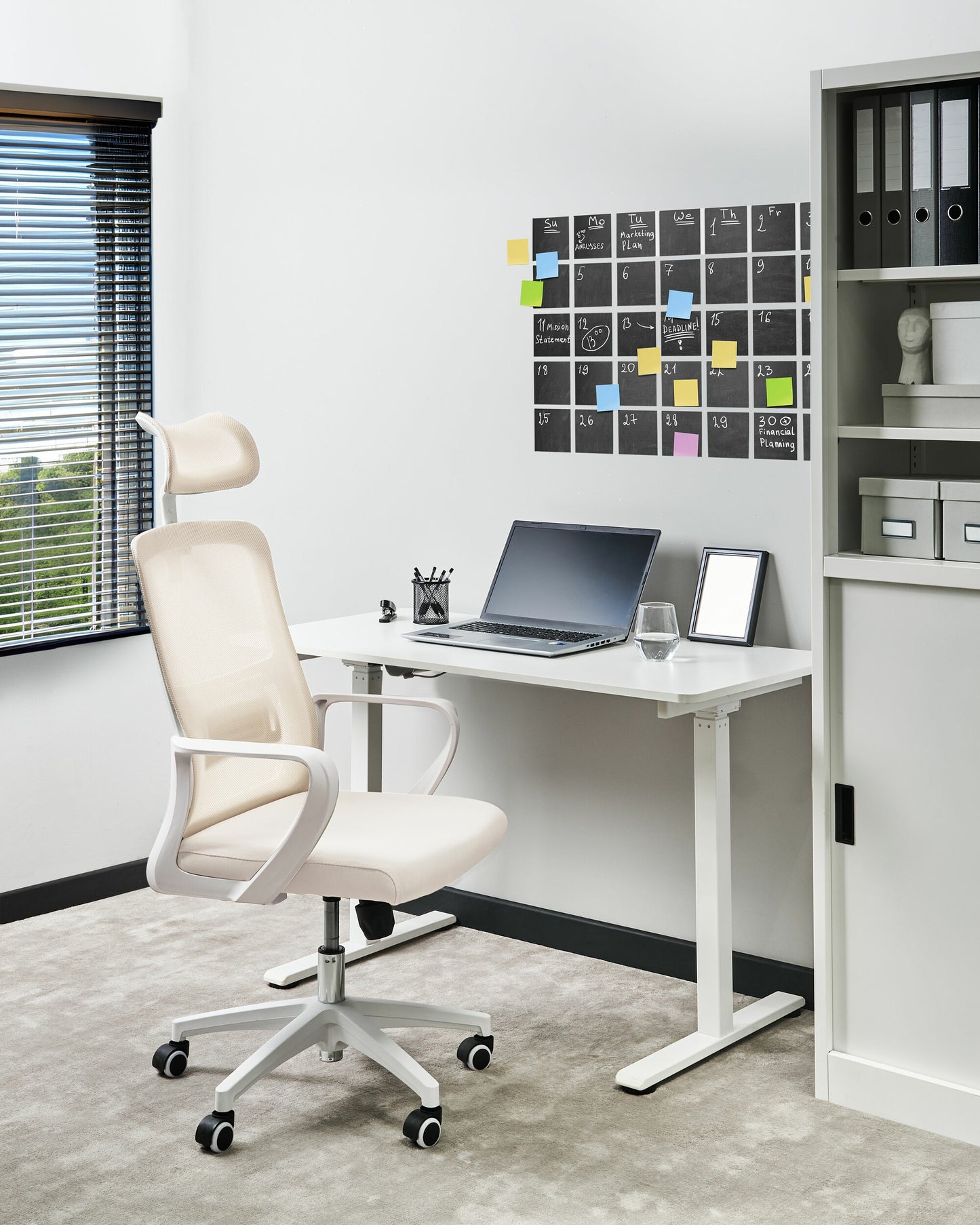 Biuro kėdė Office Kėdė Swivel MONARCH Gobelenas Beige 611662 (Beige)