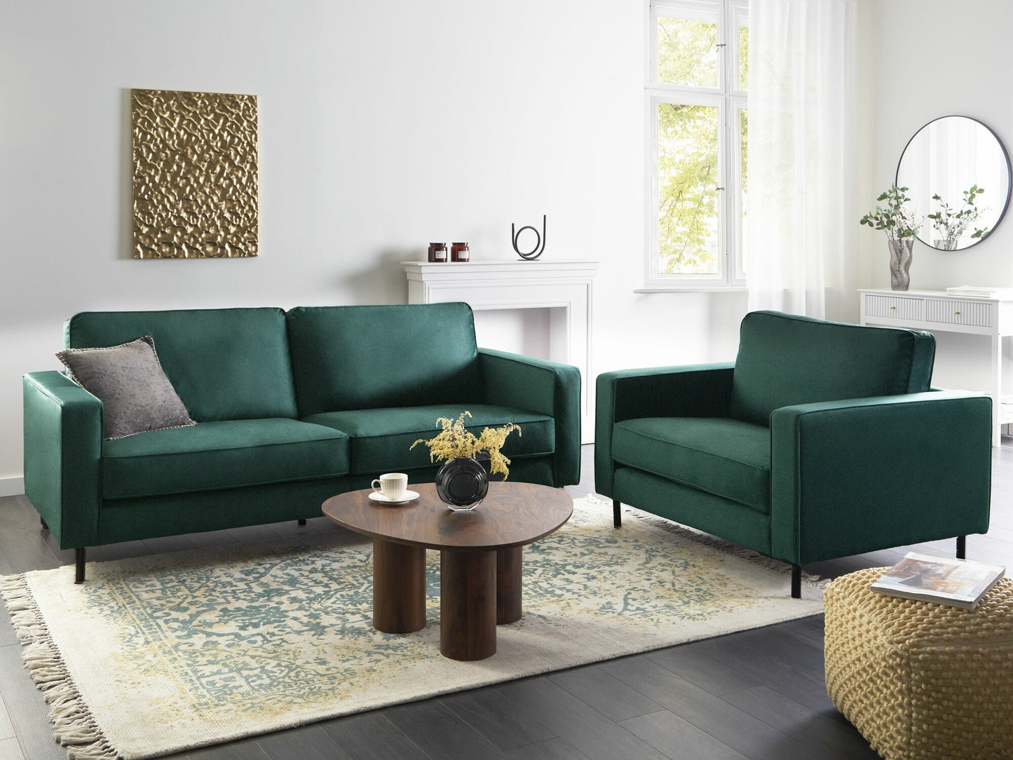 Fotelis SAVALEN 595687, Spalva: Tamsi žalia