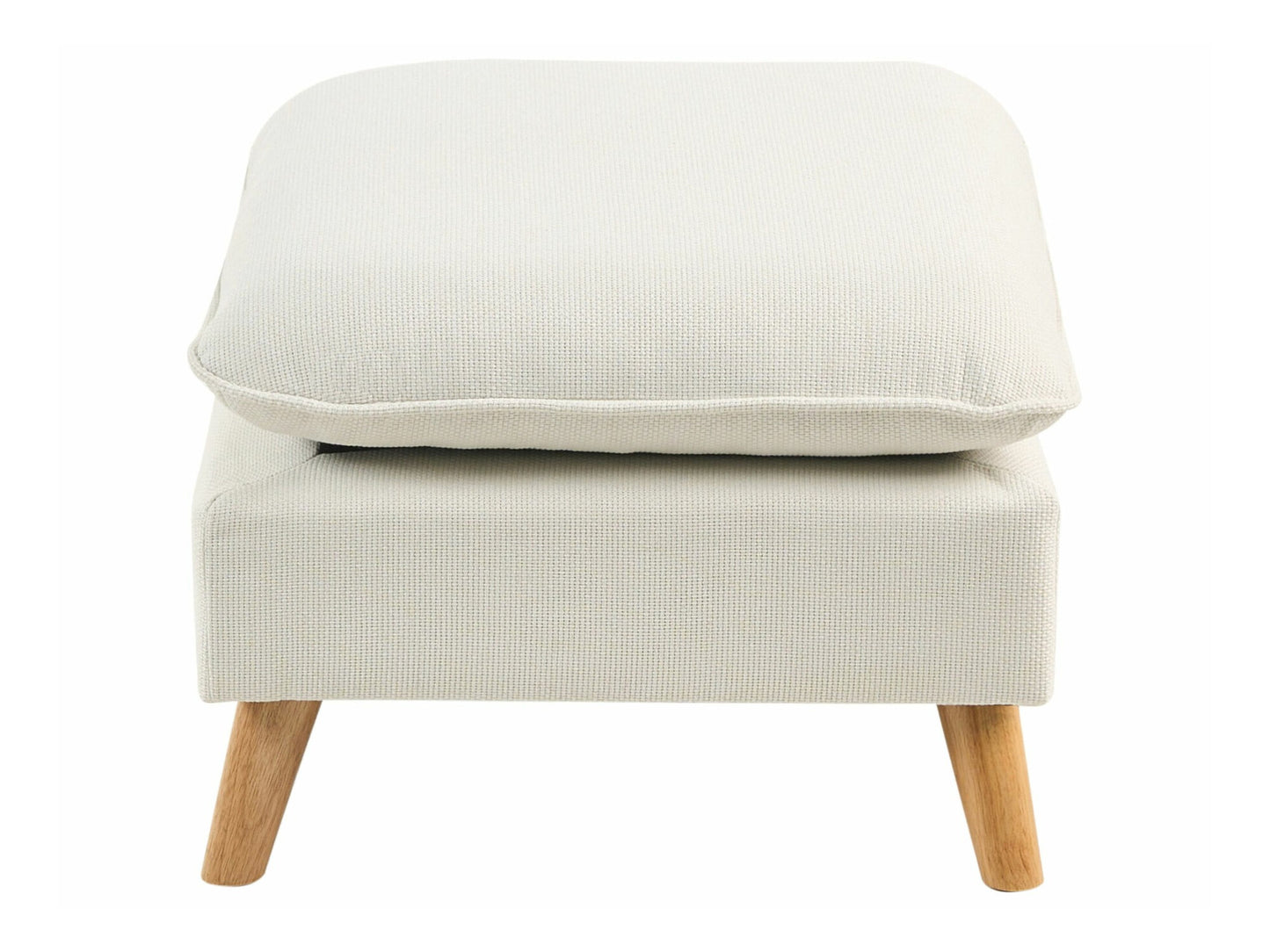 Minkštų baldų komplektas 3 Seater Gobelenas Sofa with Ottoman Balta DALVIK 618322 (Balta)