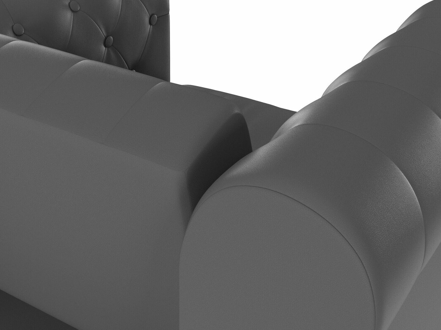 Chesterfield fotelis Felix Loungekėdė 1182440 (Tamsi pilka)