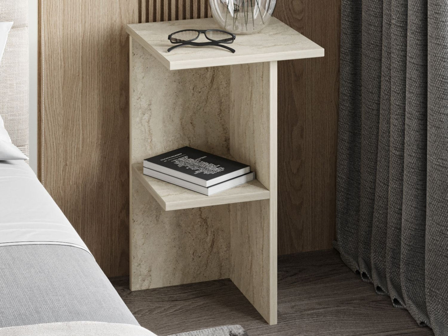Naktinis staliukas Leray - Travertine