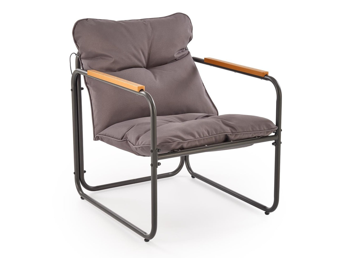 Lauko baldų komplektas HUDSON garden komplektas ( sofa, kėdė 2x, c. stalas ), pilka / ruda V-CH-HUDSON-ZESTAW