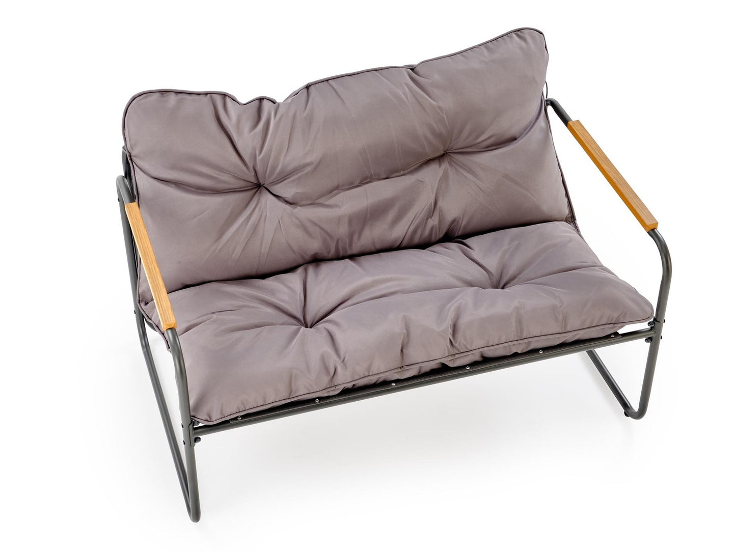 Lauko baldų komplektas HUDSON garden komplektas ( sofa, kėdė 2x, c. stalas ), pilka / ruda V-CH-HUDSON-ZESTAW