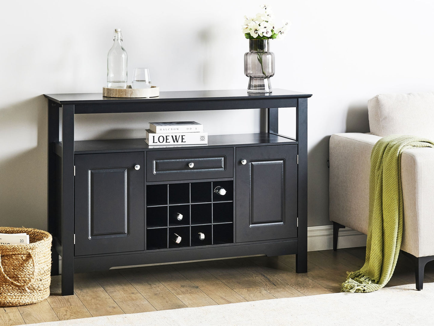 Komoda Wine Spintelė TIMBOON Juoda 600651