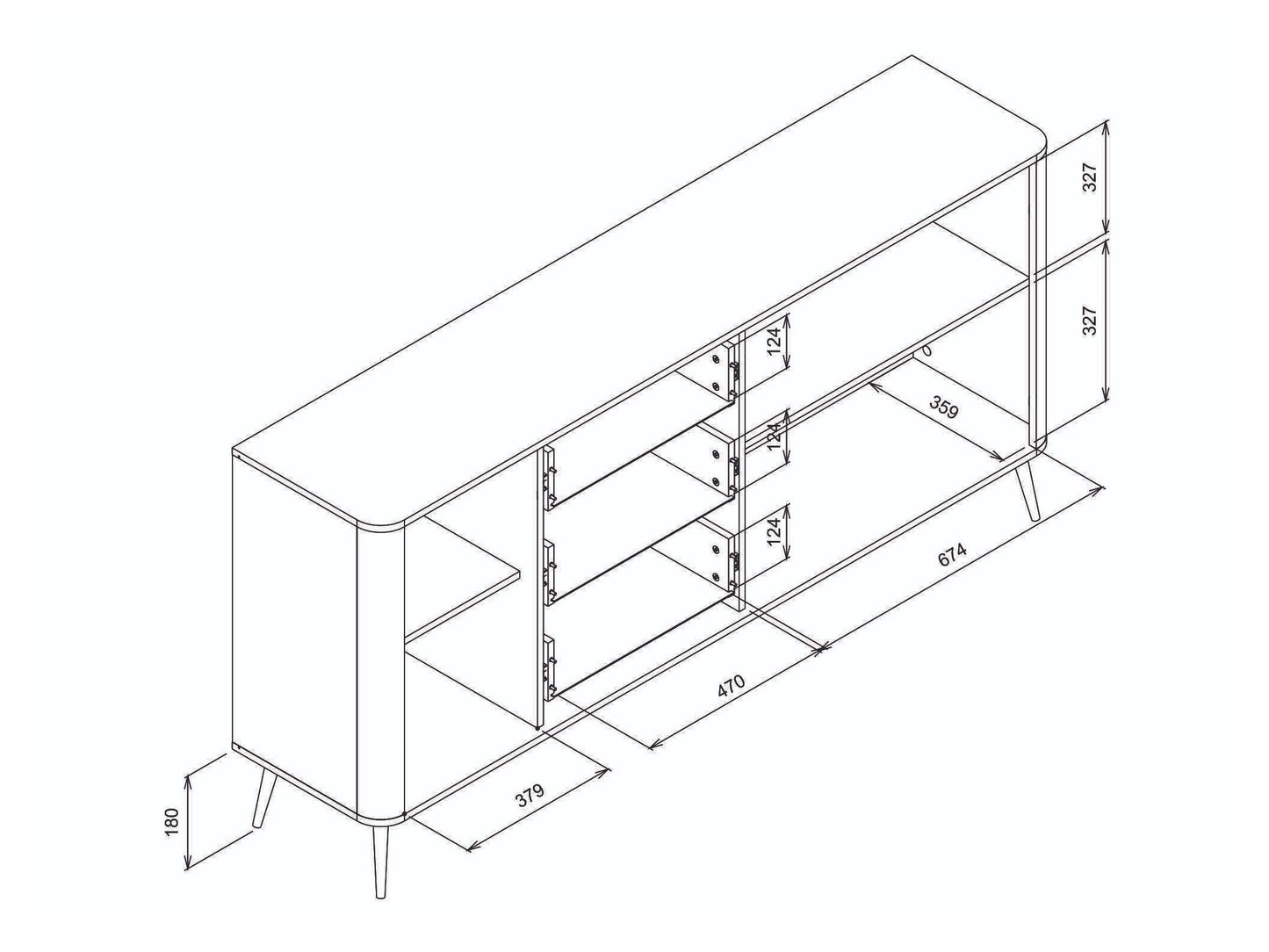 Komoda VIGO VG06 K/CZ KPL 4100693