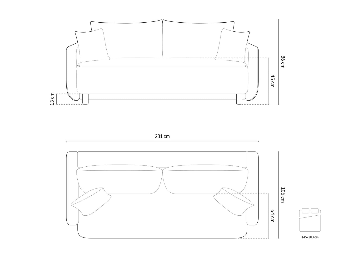 Sofa lova Elen Micadoni
