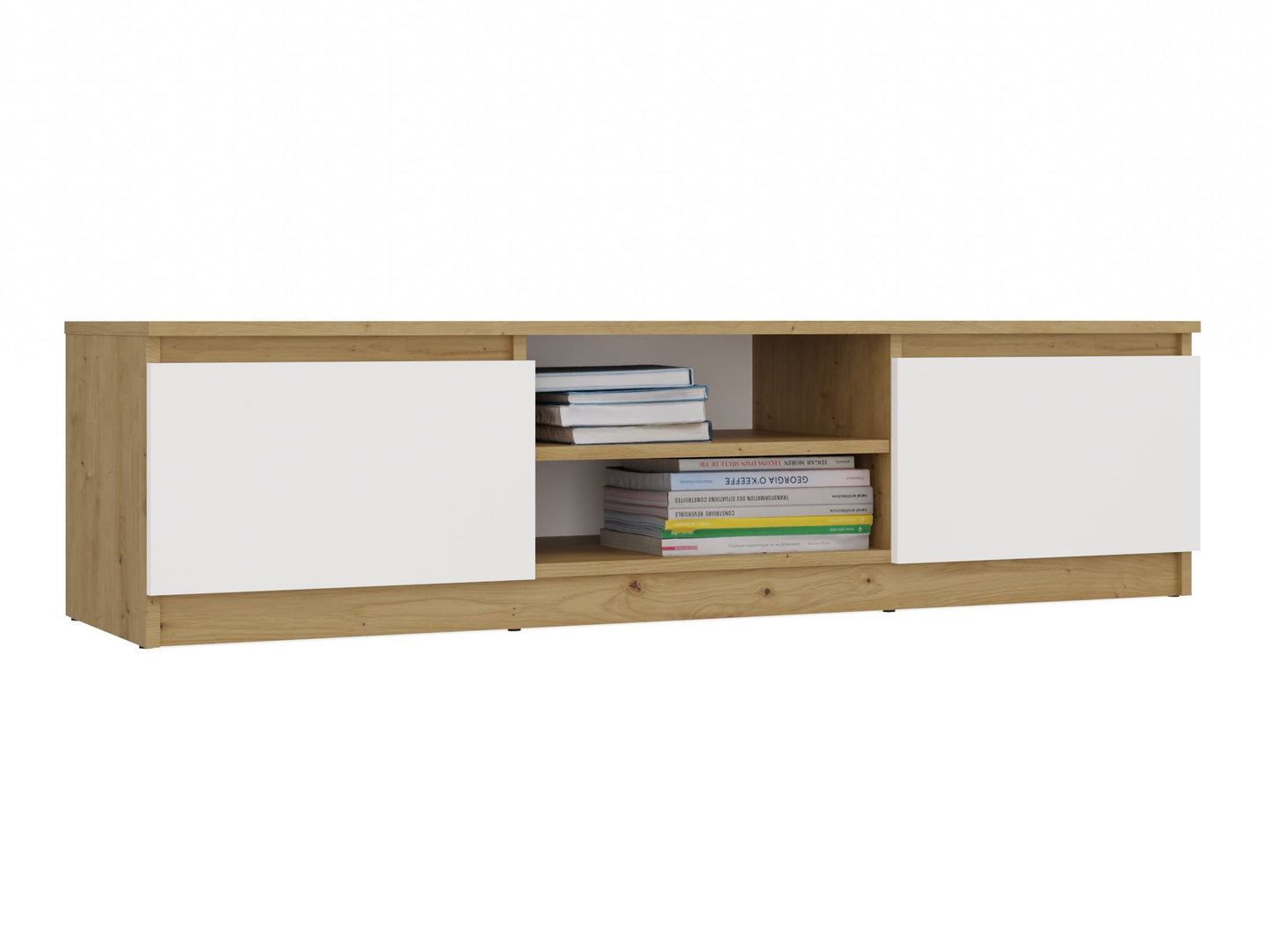 TV staliukas RTV Malwa 140 M-MP-RT-MAL-140-ARB, Spalva: Artisan ąžuolas + Balta