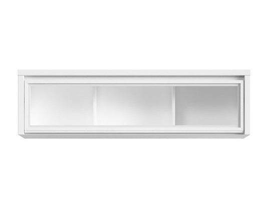 Pakabinama vitrina Kaspian S128 - KASPIAN [S128-SFW1W/140-BI/BIM] (Balta + Matinė balta)