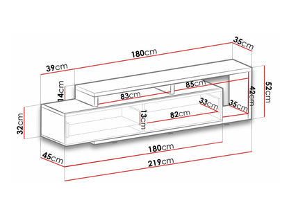 TV staliukas Bota 40 24W0FG40, Spalva: Matinė juoda