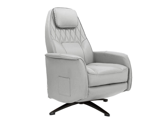 Fotelis reglaineris Madoc Recl Man L.Pilka Tec Fab 8641521 (Juoda + šviesi pilka)