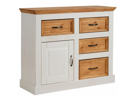 Komoda Sguobaa Sideboard 1D/4DR WH/W 5721139 (Balta + Pušis)