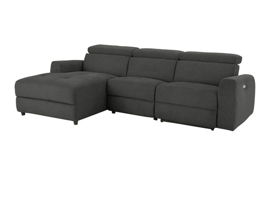 Minkštas kampas reglaineris Capena 3PL Ch.sofa elec. L- Anthr Fab. 64600549 (Kairinis)