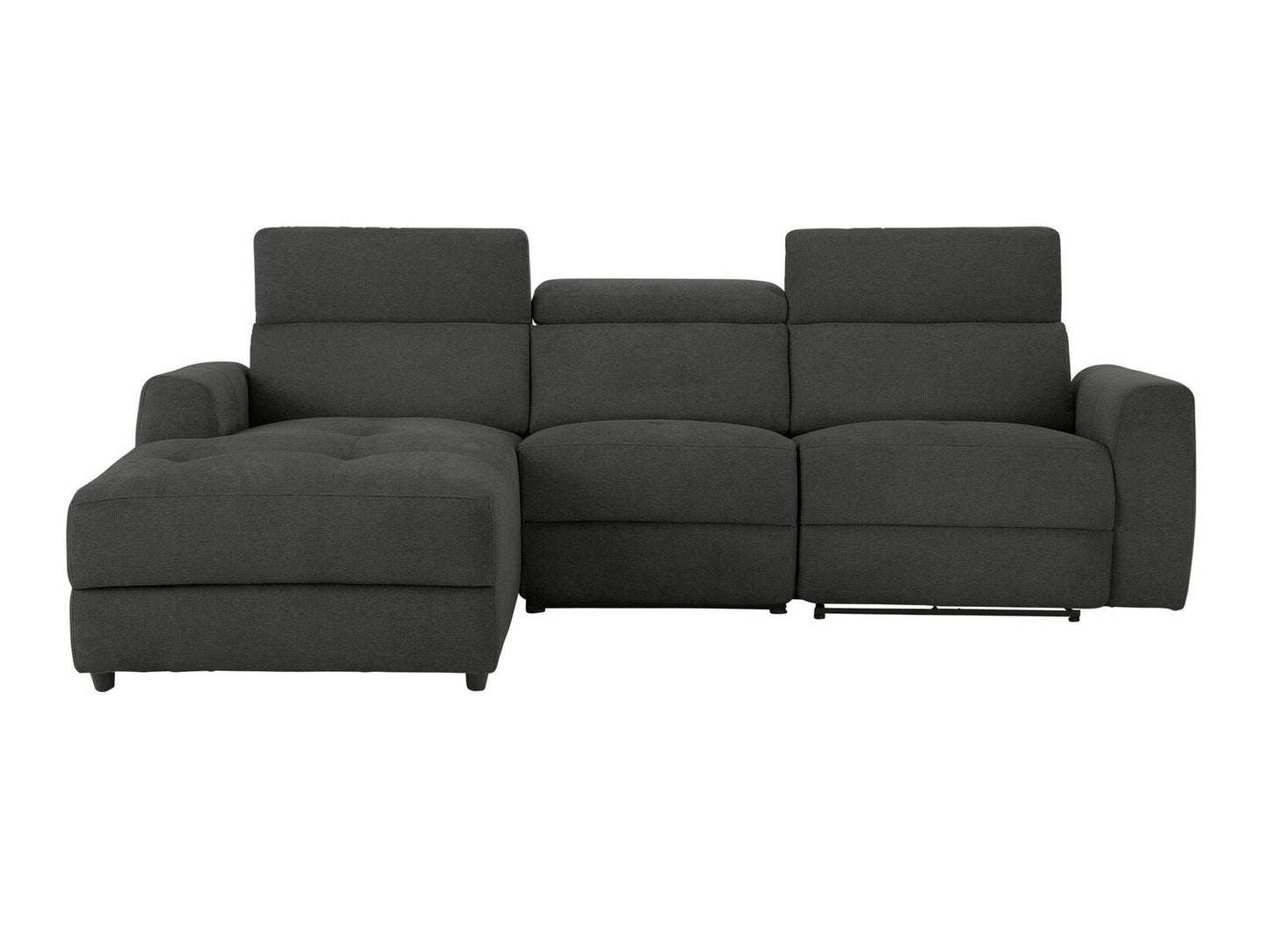 Minkštas kampas reglaineris Capena 3PL Ch.sofa elec. L- Anthr Fab. 64600549 (Kairinis)