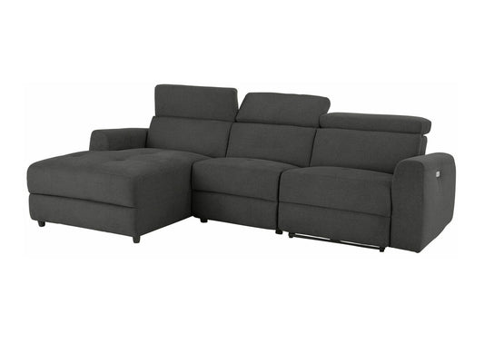 Minkštas kampas reglaineris Capena 3PL Ch.sofa elec. L- Anthr Fab. 64600549 (Kairinis)