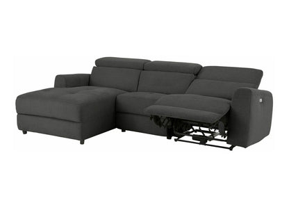 Minkštas kampas reglaineris Capena 3PL Ch.sofa elec. L- Anthr Fab. 64600549 (Kairinis)