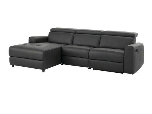 Minkštas kampas reglaineris Capena 3PL Ch.sofa L- Gr PU 64602440, Spalva: Tamsi pilka, Variantas: Kairinis