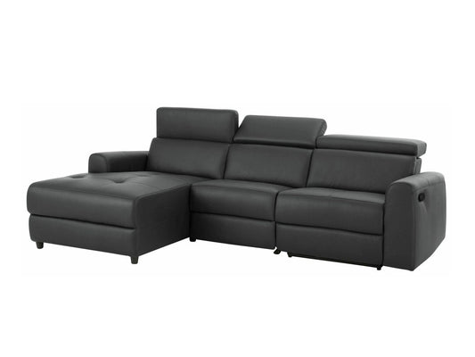 Minkštas kampas reglaineris Capena 3PL Ch.sofa L- Gr PU 64602440, Spalva: Tamsi pilka, Variantas: Kairinis