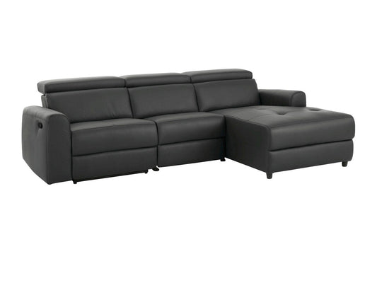 Minkštas kampas reglaineris Capena 3PL Ch.sofa R- Gr PU 64603440, Spalva: Tamsi pilka, Variantas: Dešininis
