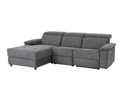 Minkštas kampas reglaineris Tanaro Ch.sofa 3PL L elektro -Anthr Fab 64700549 (Antracitas)