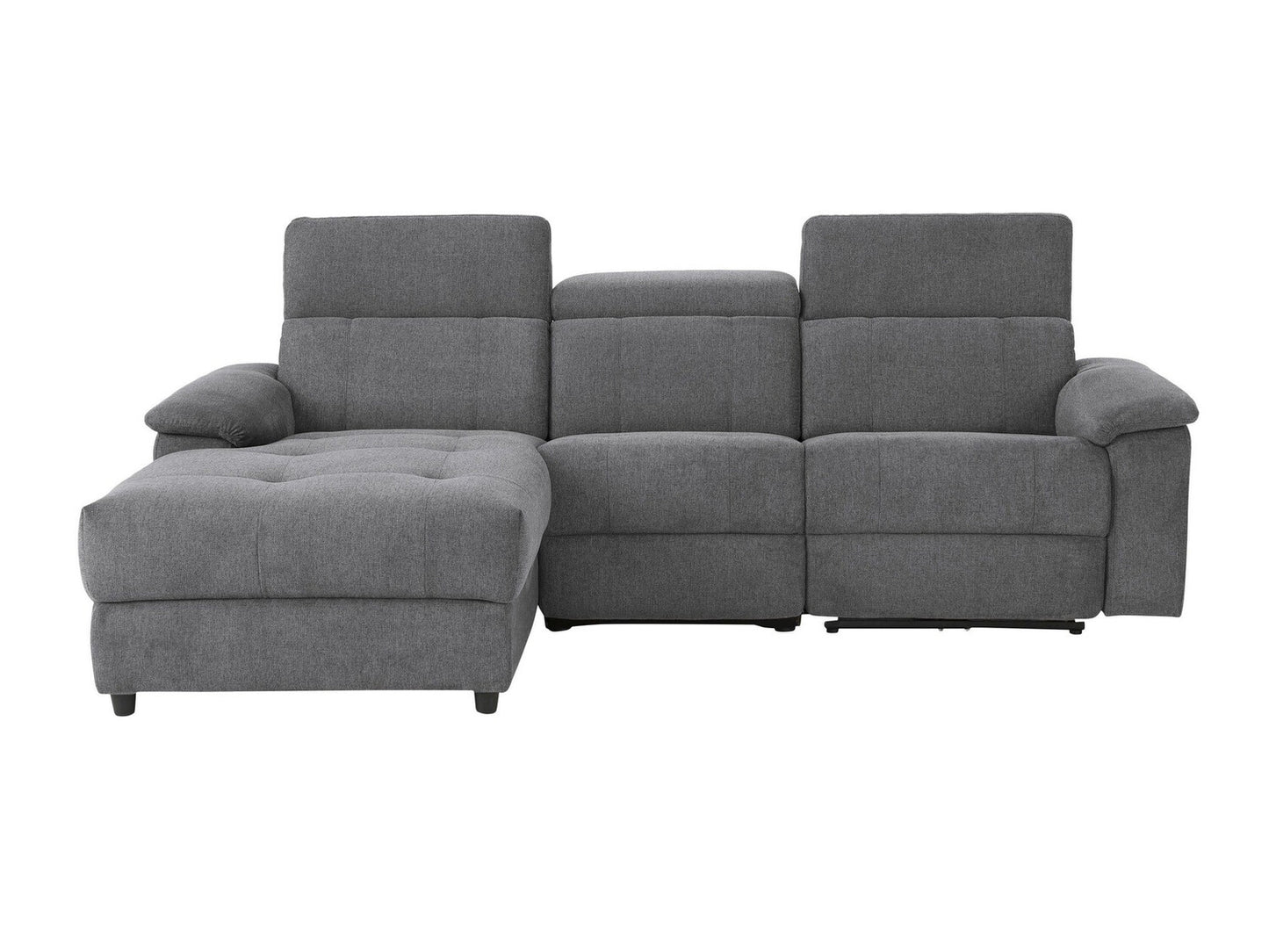 Minkštas kampas reglaineris Tanaro Ch.sofa 3PL L elektro -Anthr Fab 64700549 (Antracitas)