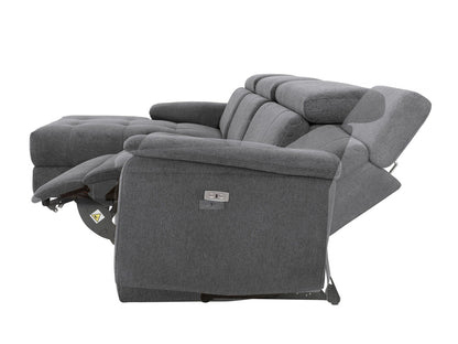 Minkštas kampas reglaineris Tanaro Ch.sofa 3PL L elektro -Anthr Fab 64700549 (Antracitas)