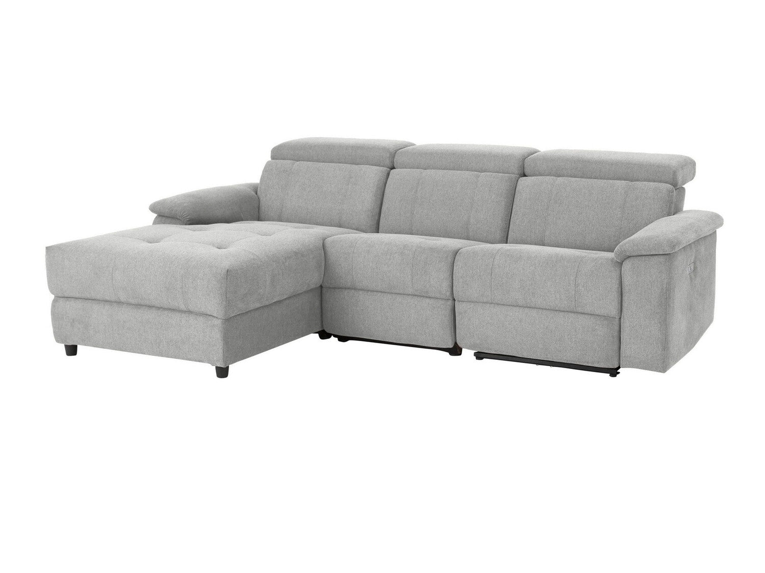 Minkštas kampas reglaineris Tanaro Ch.sofa 3PL L elektro - Pilka Fab 64700605 (šviesi pilka)