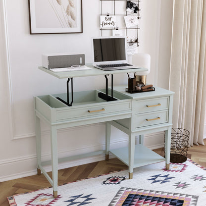 Darbo stalas Cosmoliving Westerleigh Lift Darbo stalas Grafitas, Pale Žalia 5228811COM (Šviesi žalia)