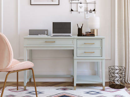Darbo stalas Cosmoliving Westerleigh Lift Darbo stalas Grafitas, Pale Žalia 5228811COM (Šviesi žalia)