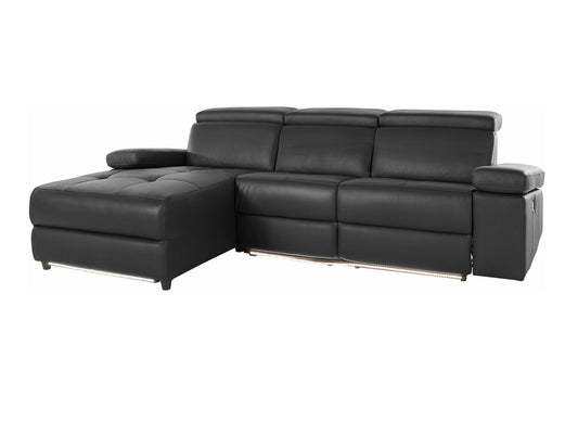 Minkštas kampas reglaineris Rayland Ch.sofa 3PL L elec - Juoda PU 93670422 (Juoda)