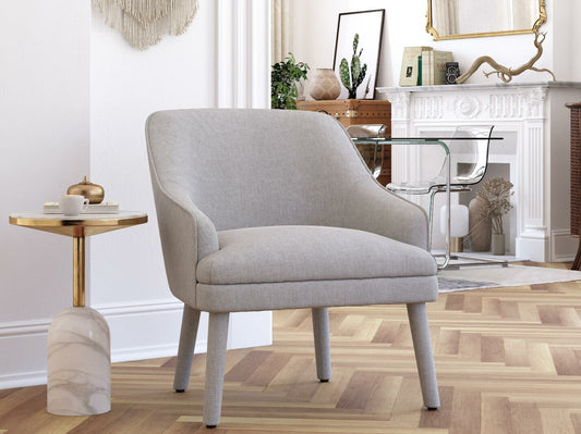 Fotelis Mr. Kate Effie Upholsteraudona Accent Kėdė, Šviesi pilka Linas DA2029729MK