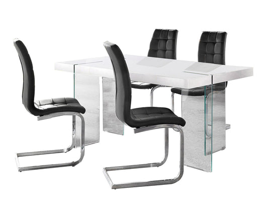 Valgomojo komplektas Travis 160/4 Lola - Juoda 58939160 (Balta + Juoda)