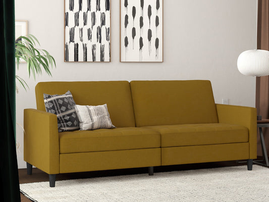 Sofa lova Presley Sofalova 3P Karis LinFab 5928999 (Tamsi geltona)
