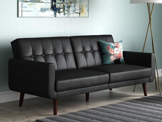 Sofa lova Nela Modernus Sofa Lova Juoda Faux Oda - Juoda 2186009WE (Juoda)