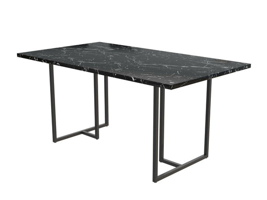 Stalas CosmoLiving Astor Dining Stalas, Juoda Marmuras Top with Juoda Kojos DA5014001CL (Juoda + Juodas marmuras)