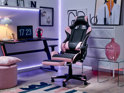 Žaidimų kėdė Gaming Kėdė Juoda and Rožinė VICTORY 318688 (Juoda + Rožinė)