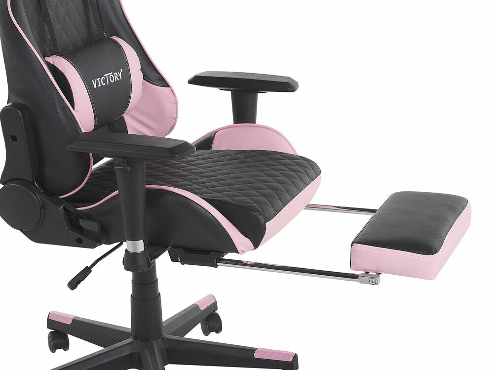 Žaidimų kėdė Gaming Kėdė Juoda and Rožinė VICTORY 318688 (Juoda + Rožinė)