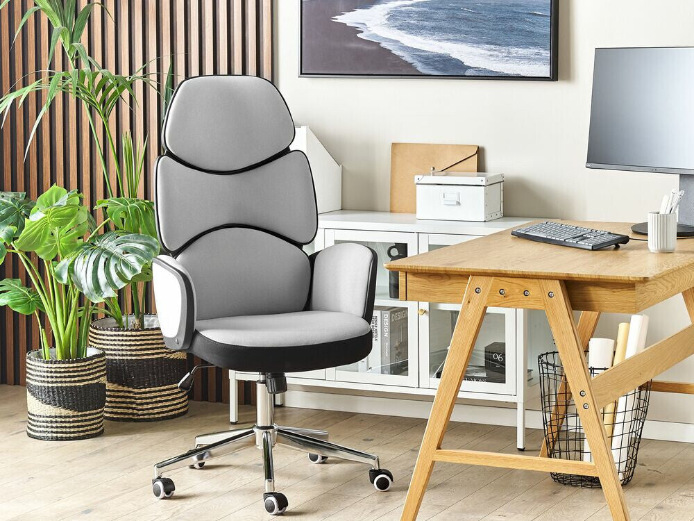 Biuro kėdė Swivel Šviesi Pilka and Juoda SPLENDID 337440